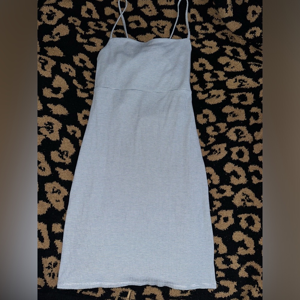 Forever 21 Baby Blue Pattern Mini Dress Sz. L